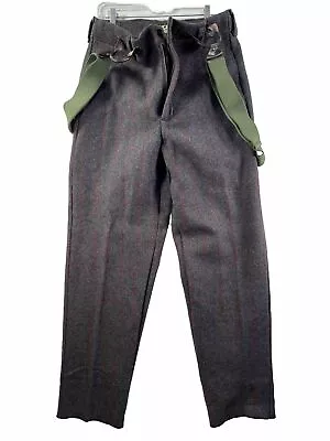 Vintage Woolrich Men's Style 1990 Wool Pants Size 34x Unhemmed Made In USA • $89.87