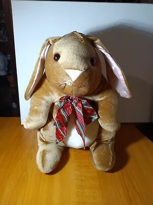 Vintage Velveteen Rabbit Bunny Christmas Plush Toys R US . 12   Plaid Bow • $10.39