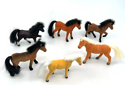 Melissa And Doug Flocked Horse X 6 Pasture Pals Farm Display 2.5in Plush Mane • $38.25