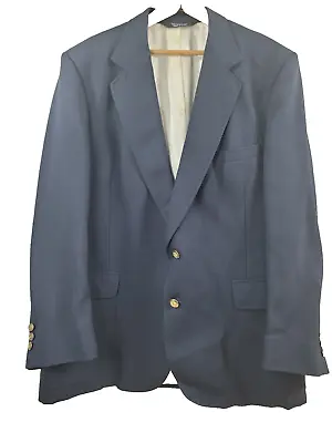 Vintage John Alexander Men's Blazer Sport Coat Jacket Navy Blue Glen No Size Tag • $12.47