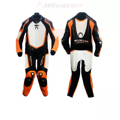 $405.99 • Buy Men's Motorbike Motorcycle Real Leather Riding Racing Custom Made 1pc 2pc Suit.