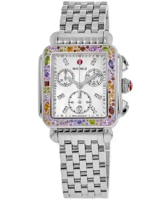 New Michele Deco Soiree Diamond Mother Of Pearl Women's Watch MWW06A000802 • $1503.81