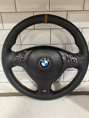BMW E46 M3 Steering Wheel Refinished Nappa Oem Factory E39 E53 330i 328i 320i • $390