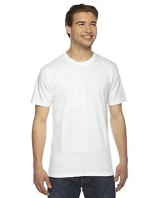 5 PACK OF American Apparel Unisex Fine Jersey Short-Sleeve T-Shirt - 2001W • $44.62