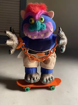 Rare Grail Toymax 6” Mini My Pet Monster W/ Handcuffs & Skateboard Stuffed Plush • $199.29