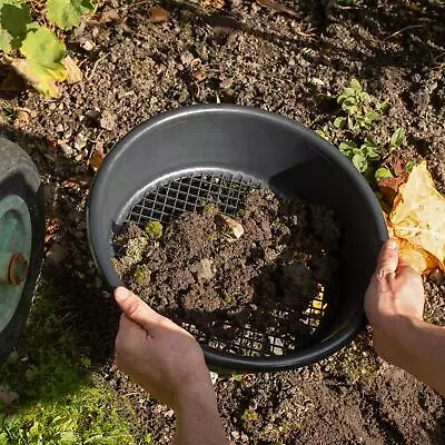 Large Plastic Round Garden Sieve Riddle Riddler Soil Sifter Mesh Gardening Tool • £5.99