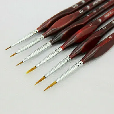 6PCS Extra Fine Tiny Detail Paint Painting Brushes Set Line Drawing Brush UK Nic • £4.19