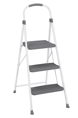 COSCO 3 Step Connection Step Stool ( White & Gray 8ft 10in Max Reach) • $33.97