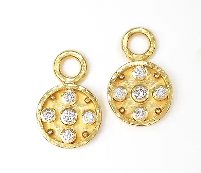 $3050 ELIZABETH LOCKE 19K Yellow Gold Diamond Earring Charms ~ BEAUTIFUL! • $2475