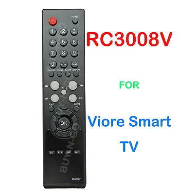 New Replace Remote Control RC-3008V For Viore LED LCD TV RC3008V • $9.69