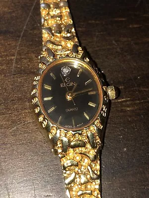 Vintage Elgin Gold Nugget Ladies Watch  • $35