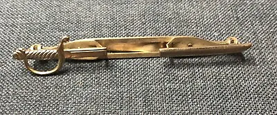Vintage Anson Gold Tone Sword Tie Clip Bar Clasp • $9.99