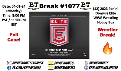 HACKSAW JIM DUGGAN 2023 Donruss Elite WWE Hobby CASE 12 BOX Break #1077 • $2.99