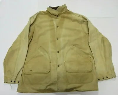 Vintage Woolrich Button-Up Shirt Jacket Beige Men's Size XL *Distressed* Indian • $23.96