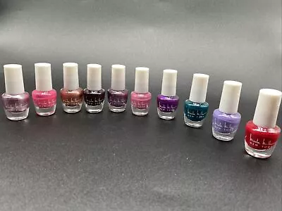 Nicole Miller Nail Polish Set Lot Of 10 New Mini Bottles Pink Red Teal Purple  • $5.79