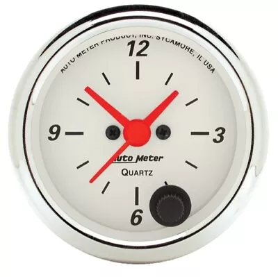 Auto Meter 1385 2-1/16  Arctic White Clock Gauge; 12 Hour • $137.54