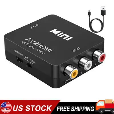 RCA AV To HDMI HD Converter Composite CVBS Audio Video Adapter For Wii NES SNES • $8.02