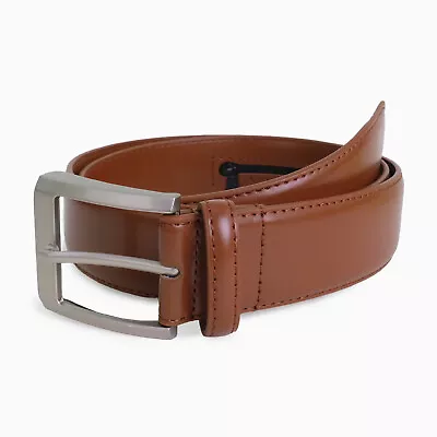 Men's 1.5  Leather Money Belt With Hidden Zipper - Tan [Big & Tall Sz 46-56] • $25.99