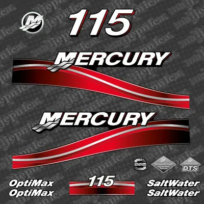 Mercury 115 (2005-2007) Outboard Decal Aufkleber Adesivo Sticker Set • $80