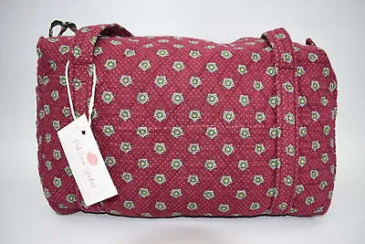 Vintage Vera Bradley Small Duffel Bag In  Plum -1987  Pattern • $41.76