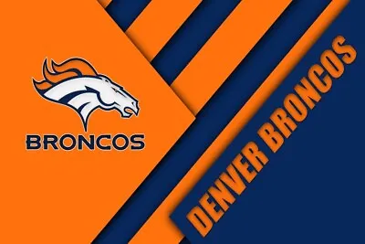 Denver Broncos NFL Team Football Home Decor Art Print Poster LARGE 36  X 24  • $25.99