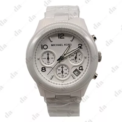 Michael Kors MK5161 Runway Ceramic White 38mm Case Chronograph Women's Watch  • $121