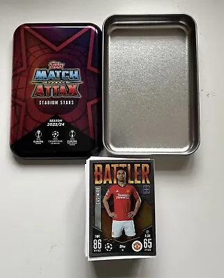 Match Attax 2023/24 23/24 Empty Mega Tin + Bundle Of 100 Cards Inc Foils Stars • £6.95