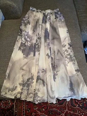 New Womens Maxi Midi Flowy Long Boho Peasant Style Plus Size Sheer Chiffon Skirt • $34.99