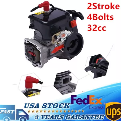 2Stroke 4Bolts 32cc RC Gas Engine For 1/5 Redcat Hpi ROVAN KM Baja Car Motor USA • $117