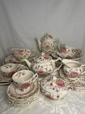 Johnson Brothers Rose Chintz Fine Dinning China 20+ Piece Set • $749.85