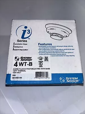 System Sensor 4WT-B Smoke Detector 4-Wire - 20JZ01 • $44