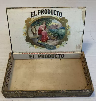 El Producto Bouquet Cigar Box 1926 Stamp  Niles & Moser Cigar CO Kansas City MO • $32.95