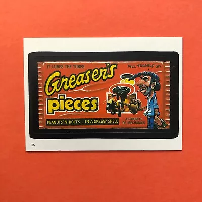 1986 Wacky Packages Greaser's Pieces #25 Topps Album Sticker Reese's Satire • $2.49