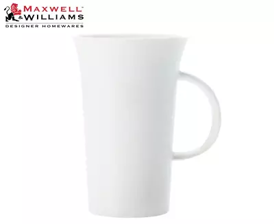 Maxwell & Williams 500mL White Basics Flared Mug | BRAND NEW FREE SHIPPING AU • $9.99