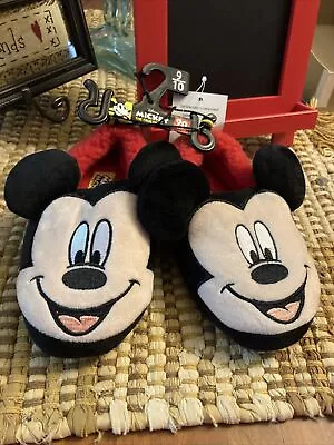 Disney Mickey The True Original Toddler Boys/Girls 9-10 Slippers NWT • £4