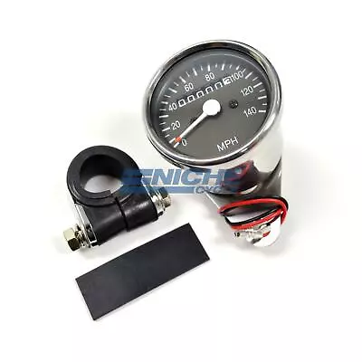 Mini Universal Motorcycle Mechanical 140 MPH Speedo Speedometer Gauge 2:1 • $48.55