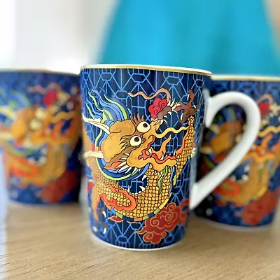 NEW Set Of 4 Williams Sonoma 2024 Lunar New Year Chinese Dragon Mugs Limited • $78
