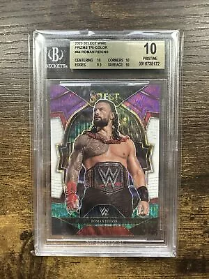 ROMAN REIGNS 2023 Panini Select WWE Tri-Color Prizm BGS 10 PRISTINE #44 • $99.99