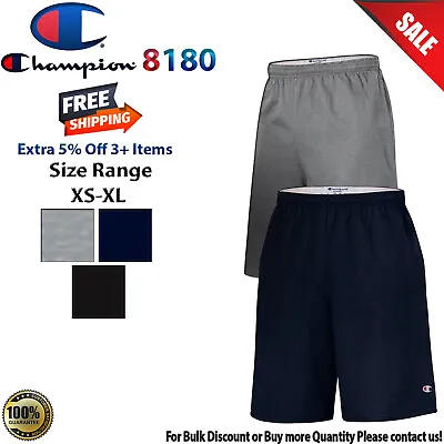 CN223 Champion 8180 Mens 9  Cotton Gym Shorts With Pockets • $17.17