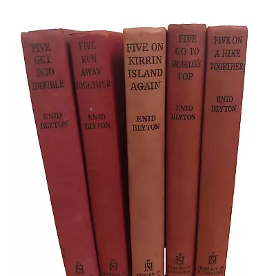 Enid Blyton 5 Book Bundle Childrensclassic Fiction 1950s Famous Five Illustrated • £7.99