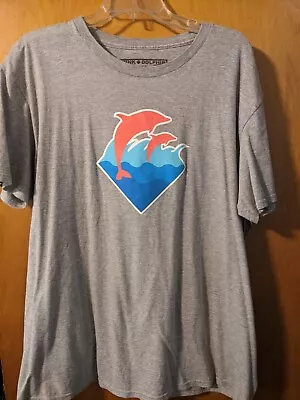 Pink Dolphin Clothing Blue Dolphin Logo Cotton T-Shirt  Men's XL Gray  • $11