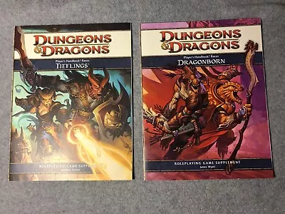 DRAGONBORN & TIEFLINGS 4E Player's Handbook Races Dungeons Dragons D&D • $34.99