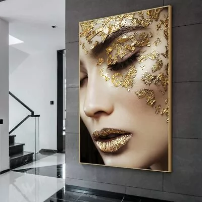 Modern Art Canvas Poster Gold Woman Print Canvas Painting Figure Wall Pictures • $23.49