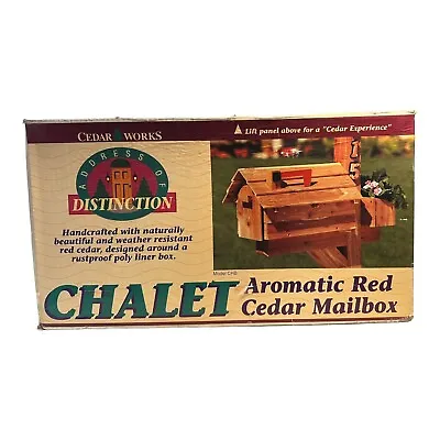 Red Cedar Mailbox - Chalet Aromatic - Vintage Handcrafted Poly Liner Box • $149