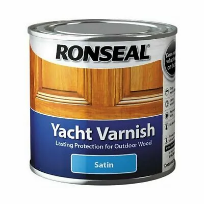 £33.39 • Buy Ronseal Yacht Varnish Satin 1.0l Outdoor Tough Clear Long Lasting Protection