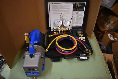 $650 • Buy Robinair 15400 A/C Vacuum Pump, CPS CC800A Charging Scale With Gauges Hoses New