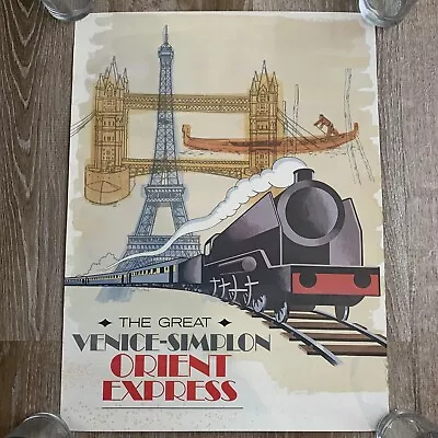 24x18” SUBWAY POSTER The Great Venice-Simplon Orient Express Jim Marback Art MCM • $129.99