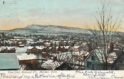 MERIDEN CT – View From Hubbard Street – Udb – 1906 • $7.87