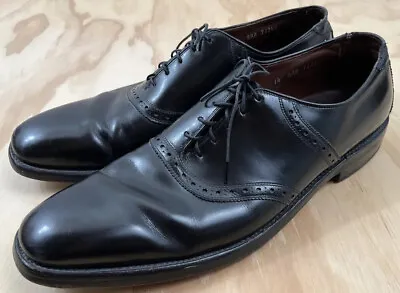 Allen Edmonds 14 Polo Shoes Saddle Leather Black Polished Cobbler 71745 8204 VTG • $39.97