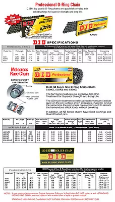 D.I.D 520VO 120 Links 520 VO Pro Series Sealed O-ring Natural Chain • $76.71